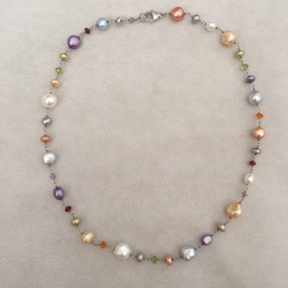 Honora Pearl Necklace Sterling Silver